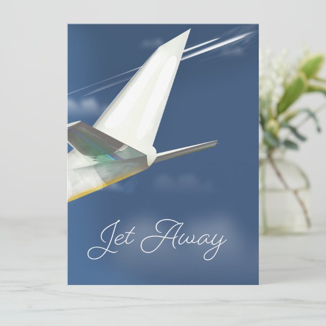 Reseaffisch för jet Away. (Stående Fram)