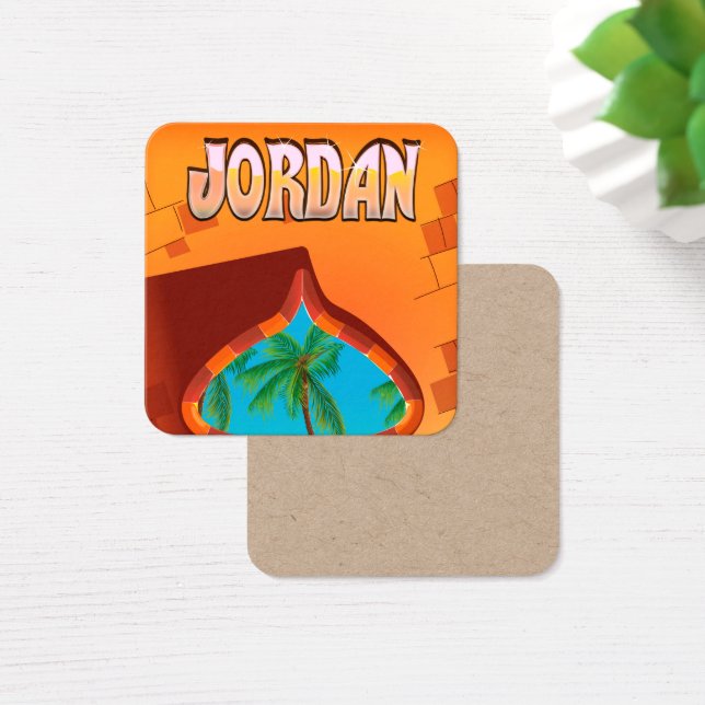 Reseaffisch för Jordan Palace Fyrkantigt Visitkort (Skivbord)