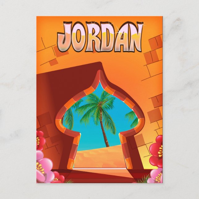 Reseaffisch för Jordan Palace Vykort (Framsida)