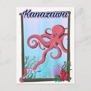 Reseaffisch för Kanazawa Japan vintage stil Vykort