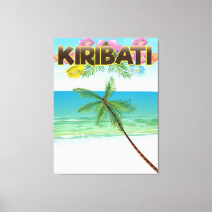 Reseaffisch för Kiribati Canvastryck