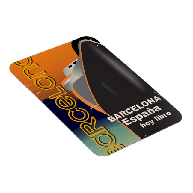 Reseaffisch för kryssningsfartyg i Barcelona Vinta Magnet (Högersidan)