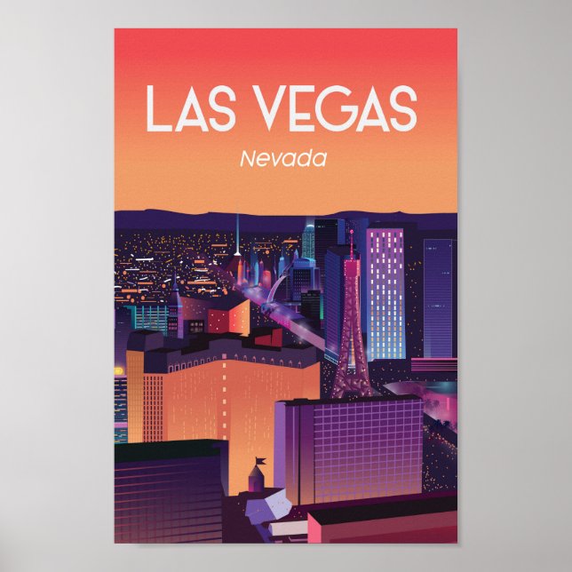 Reseaffisch för Las vegas nevada Poster (Framsidan)