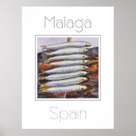 Reseaffisch för Malaga Spanien Poster