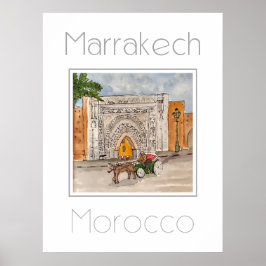 Reseaffisch för Marrakech Marocko Poster