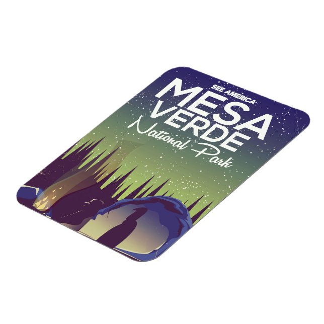Reseaffisch för Mesa Verde National Park Camping Magnet (Vänstra Sidan)