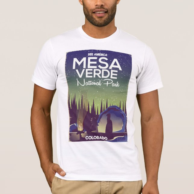 Reseaffisch för Mesa Verde National Park Camping Tee Shirt (Framsida)