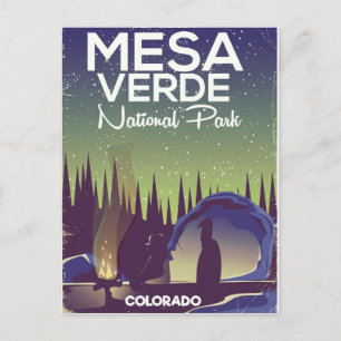 Reseaffisch för Mesa Verde National Park Camping Vykort
