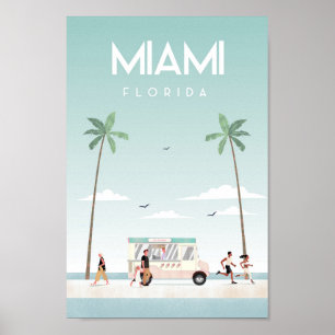 Reseaffisch för Miamia strand florida Poster