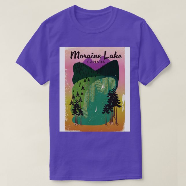 Reseaffisch för Moraine Sjö Kanada T Shirt (Design framsida)