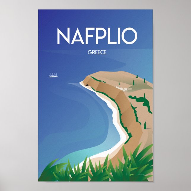 Reseaffisch för Nafplio Greece Poster (Framsidan)