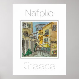 Reseaffisch för Nafplio Grekland Poster