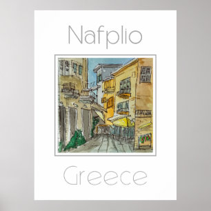 Reseaffisch för Nafplio Grekland Poster