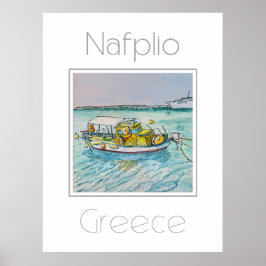 Reseaffisch för Nafplio Grekland Poster