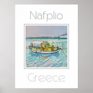 Reseaffisch för Nafplio Grekland Poster