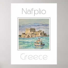 Reseaffisch för Nafplio Grekland Poster