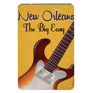 Reseaffisch för New Orleans vintage stil Magnet