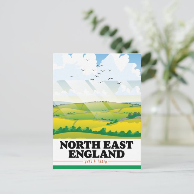 Reseaffisch för NordÖster England. Vykort (Stående Fram)