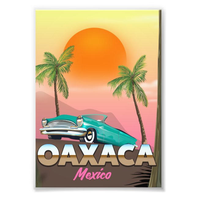 Reseaffisch för Oaxaca Mexiko Fototryck (Framsidan)