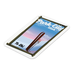 Reseaffisch för Park City Utah Ski Magnet