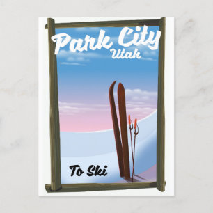 Reseaffisch för Park City Utah Ski Vykort