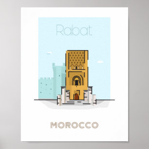 Reseaffisch för Rabat-staden - reseaffisch för Mor Poster