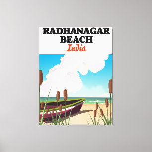 Reseaffisch för Radhanagar Beach India Canvastryck