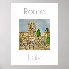 Reseaffisch för Roms Italien Poster
