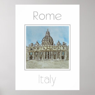Reseaffisch för Roms Italien Poster