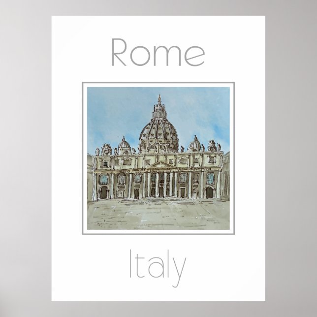 Reseaffisch för Roms Italien Poster (Framsidan)