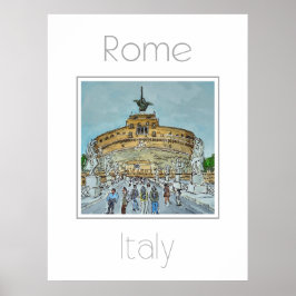 Reseaffisch för Roms Italien Poster