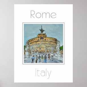 Reseaffisch för Roms Italien Poster