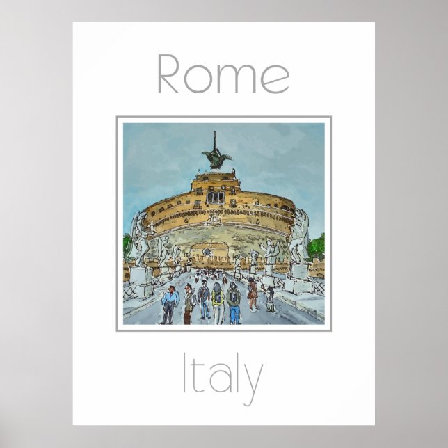Reseaffisch för Roms Italien Poster (Framsidan)