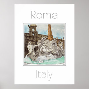 Reseaffisch för Roms Italien Poster
