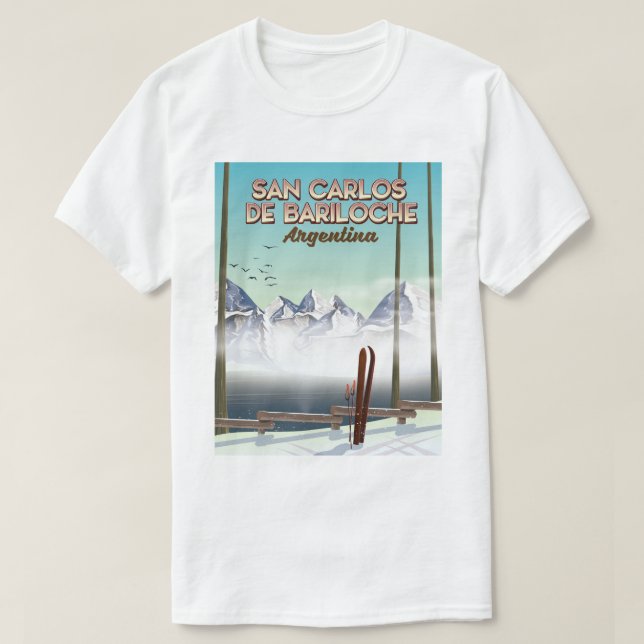 reseaffisch för San Carlos de Bariloche Ski T Shirt (Design framsida)