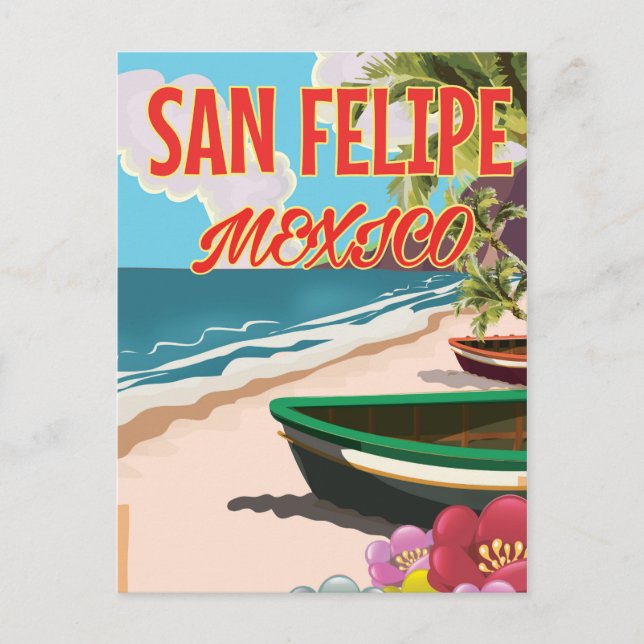 Reseaffisch för San Felipe Beach Mexico Vykort (Framsida)