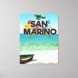 Reseaffisch för San Marino Beach Canvastryck