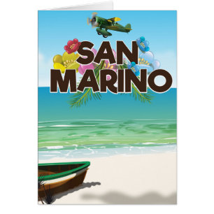 Reseaffisch för San Marino Beach Hälsningskort