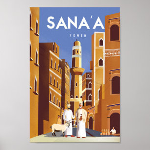 Reseaffisch för Sanaa Yemen Poster