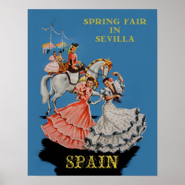 Reseaffisch för Sevilla, Spanien Poster (Framsidan)