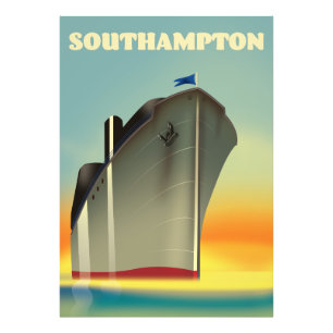 Reseaffisch för Southampton-kryssare Fototryck