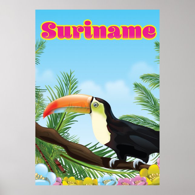 Reseaffisch för Suriname South American-paradis Poster (Framsidan)
