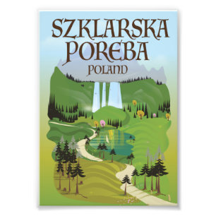 reseaffisch för Szdeklarska Poreba Polen Fototryck