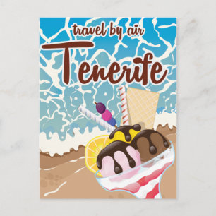Reseaffisch för Tenerife glass tecknad Vykort