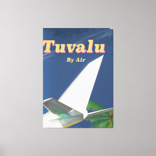 Reseaffisch för Tuvalu Vintage stil Canvastryck