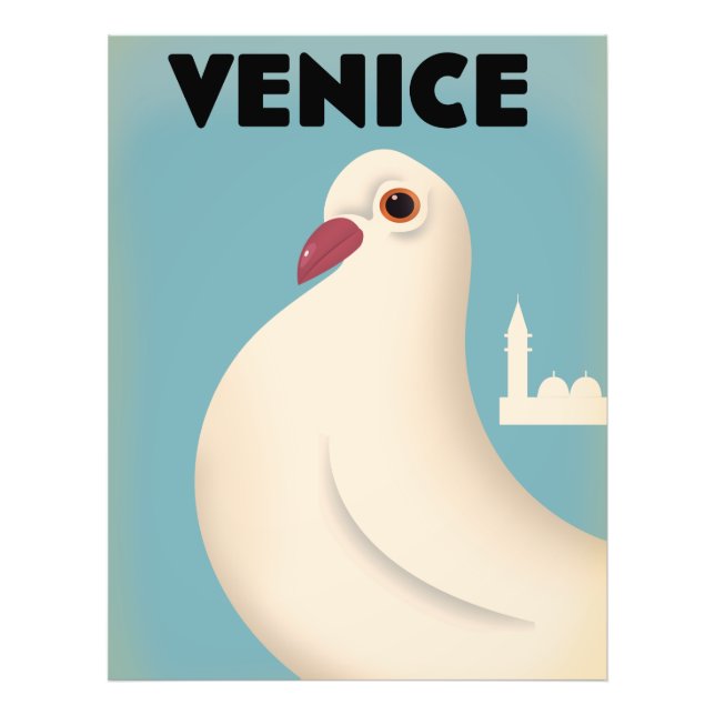 Reseaffisch för Venedig Vintage stil Fototryck (Framsidan)