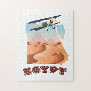 Reseaffisch för vintage Egypten Karta Pussel