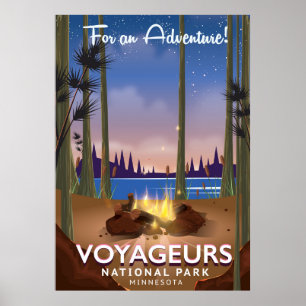 Reseaffisch för Voyageurs nationalpark Minnesota Poster
