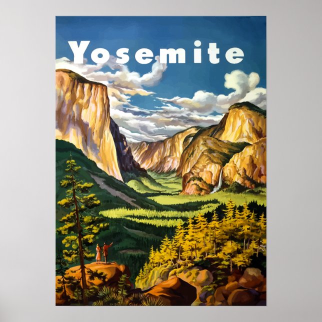 Reseaffisch för Yosemite National Park Poster (Framsidan)
