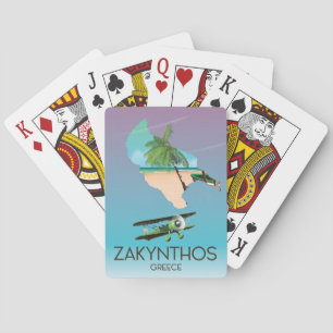 Reseaffisch för Zakynthos Greece karta Casinokort